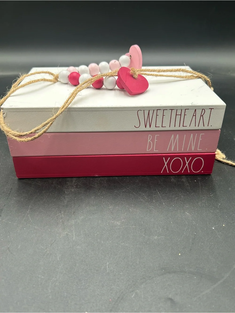 Rae Dunn valentine decor, sweetheart, be mine, xoxo